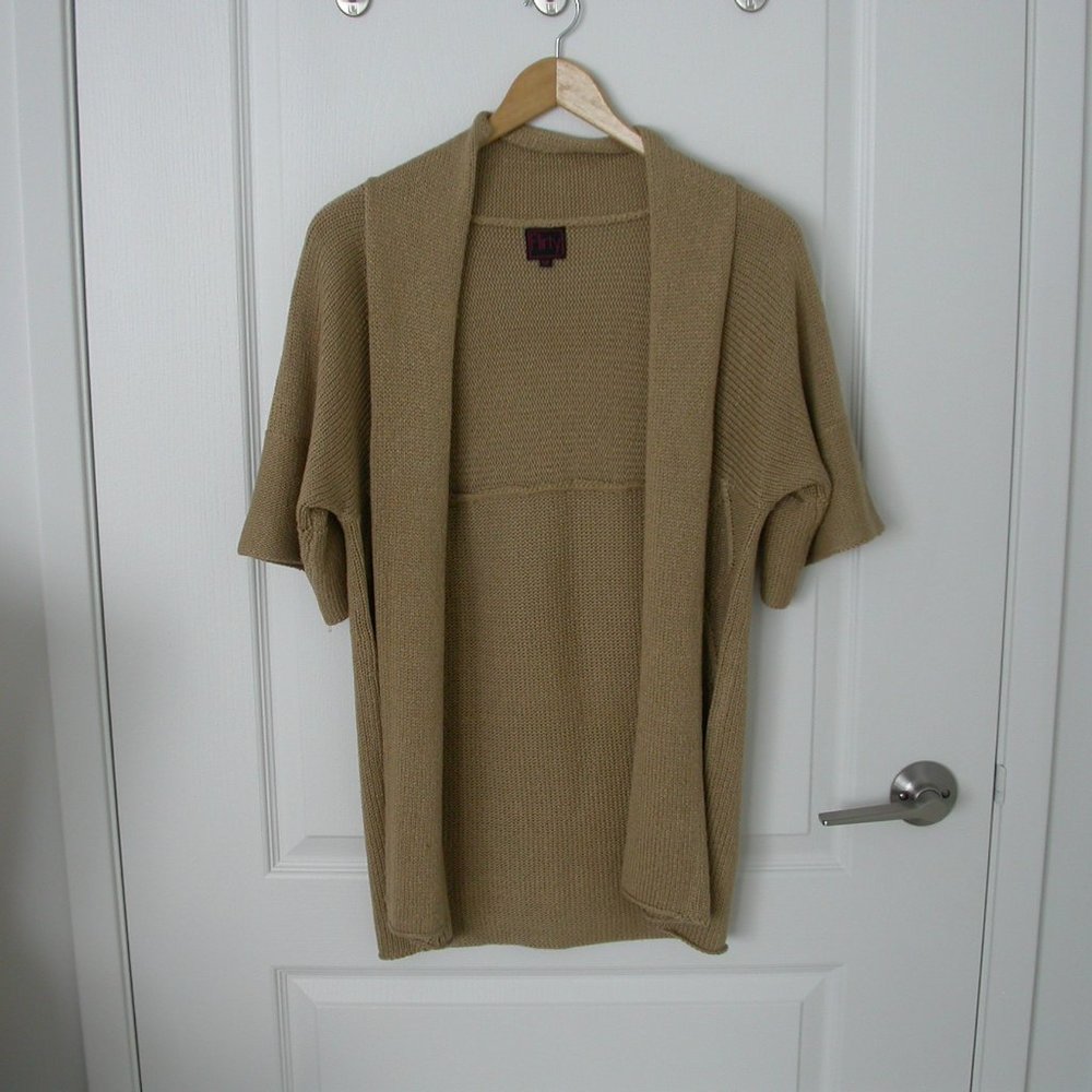 Short Sleeved Camel Colour Sweater